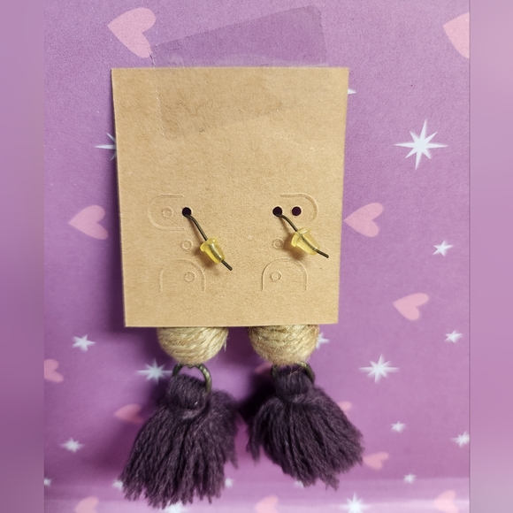 Plunder Design Trinity Purple Fringe Earrings - Picture 2 of 2